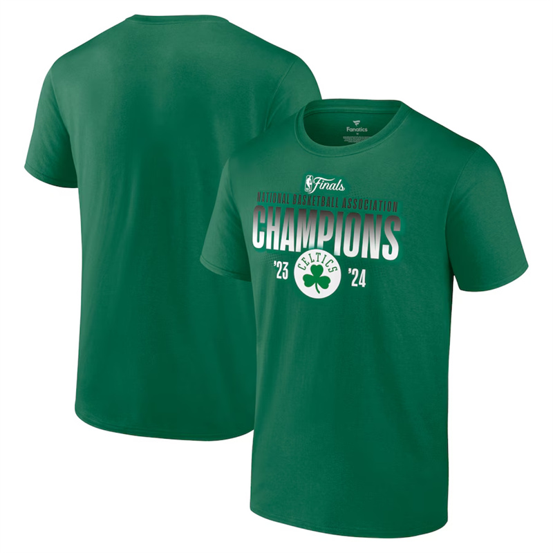 Men's Boston Celtics Kelly Green 2024 Finals Champions Blocked Shot T-Shirt Men's Boston Celtics Kelly Green 2024 Finals Champions Blocked Shot T-Shirt